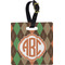 Brown Argyle Personalized Square Luggage Tag