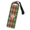 Brown Argyle Plastic Bookmarks - Front