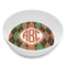 Brown Argyle Melamine Bowl - Side and center