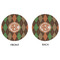 Brown Argyle Round Linen Placemats - APPROVAL (double sided)