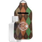 Brown Argyle Hand Sanitizer & Keychain Holder - Large (Personalized)