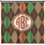 Brown Argyle Shower Curtain - Custom Size (Personalized)