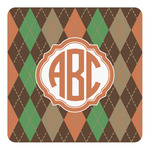 Brown Argyle Square Decal (Personalized)