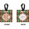 Brown Argyle Square Luggage Tag (Front + Back)
