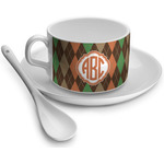 Brown Argyle Tea Cup (Personalized)