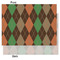 Brown Argyle Tissue Paper - Heavyweight - Medium - Front & Back