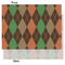 Brown Argyle Tissue Paper - Lightweight - Medium - Front & Back