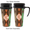 Brown Argyle Travel Mugs - with & without Handle