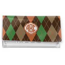 Brown Argyle Vinyl Checkbook Cover (Personalized)