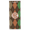 Brown Argyle Wine Gift Bag - Matte - Front