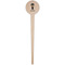 Brown Argyle Wooden 4" Food Pick - Round - Single Pick