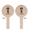 Brown Argyle Wooden 6" Stir Stick - Round - Double Sided - Front & Back