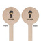 Brown Argyle Wooden 7.5" Stir Stick - Round - Double Sided - Front & Back