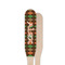 Brown Argyle Wooden Food Pick - Paddle - Single Sided - Front & Back