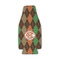 Brown Argyle Zipper Bottle Cooler - FRONT (flat)