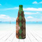 Brown Argyle Zipper Bottle Cooler - LIFESTYLE