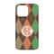 Brown Argyle iPhone 13 Case - Back