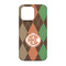 Brown Argyle iPhone 13 Pro Case - Back