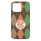 Brown Argyle iPhone 13 Pro Max Case - Back