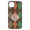 Brown Argyle iPhone 14 Plus Case - Back