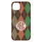 Brown Argyle iPhone 14 Pro Max Case - Back