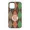 Brown Argyle iPhone 15 Tough Case - Back