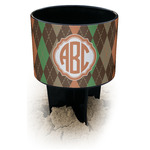 Brown Argyle Black Beach Spiker Drink Holder (Personalized)