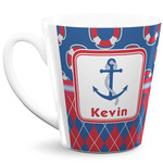 Buoy & Argyle Print 12 Oz Latte Mug (Personalized)