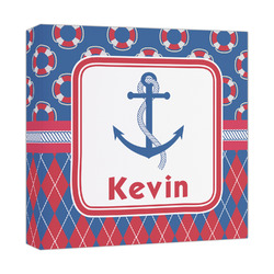 Buoy & Argyle Print Canvas Print - 12x12 (Personalized)