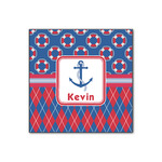 Buoy & Argyle Print Wood Print - 12x12 (Personalized)