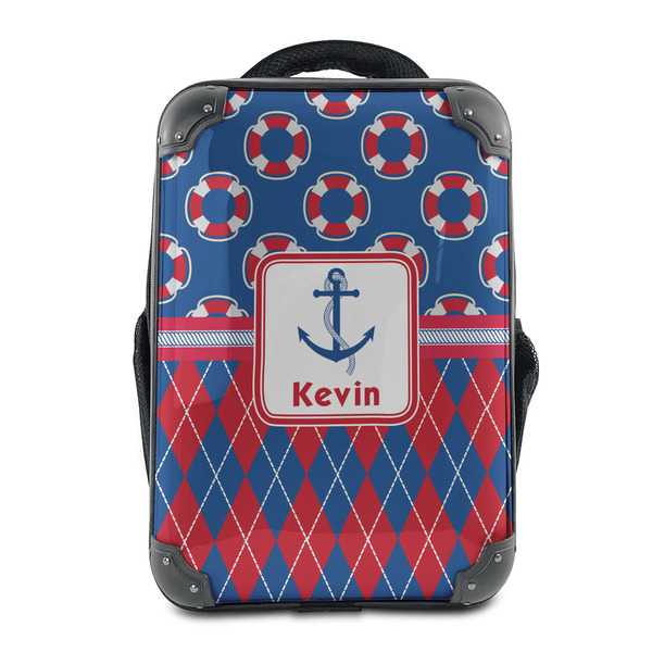 Custom Buoy & Argyle Print 15" Hard Shell Backpack (Personalized)