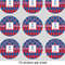 Buoy & Argyle Print 2" Multipurpose Round Labels - Sheet