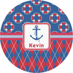 Buoy & Argyle Print Multipurpose Round Labels - 2" (Personalized)