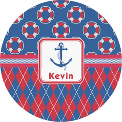 Buoy & Argyle Print Multipurpose Round Labels - 2" (Personalized)