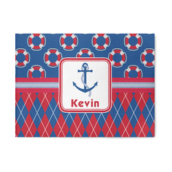 Buoy & Argyle Print 5' x 7' Patio Rug (Personalized)