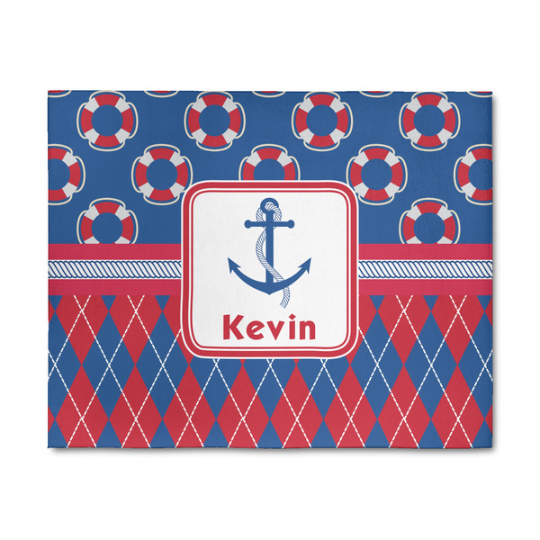 Custom Buoy & Argyle Print 8' x 10' Patio Rug (Personalized)