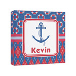 Buoy & Argyle Print Canvas Print - 8x8 (Personalized)