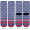 Buoy & Argyle Print Adult Crew Socks - Double Pair - Front and Back - Apvl