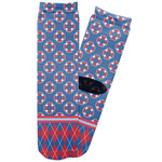 Buoy & Argyle Print Adult Crew Socks