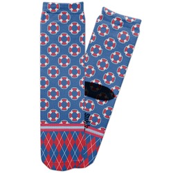 Buoy & Argyle Print Adult Crew Socks