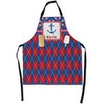 Buoy & Argyle Print Apron With Pockets w/ Name or Text