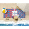 Buoy & Argyle Print Beach Towel Lifestyle