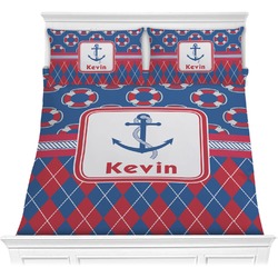 Buoy & Argyle Print Comforter Set - Full / Queen (Personalized)