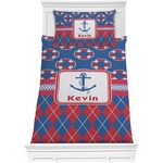 Buoy & Argyle Print Comforter Set - Twin XL (Personalized)