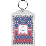 Buoy & Argyle Print Bling Keychain (Personalized)