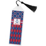 Buoy & Argyle Print Book Mark w/Tassel (Personalized)