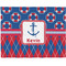 Buoy & Argyle Print Burlap Placemat