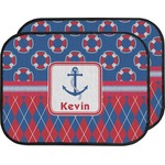 Buoy & Argyle Print Car Floor Mats (Back Seat) (Personalized)