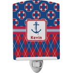 Buoy & Argyle Print Ceramic Night Light (Personalized)