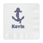 Buoy & Argyle Print Embossed Decorative Napkins (Personalized)